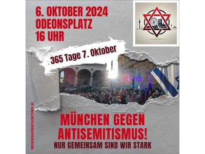 Demonstration „365 Tage – München gegen Antisemitismus“